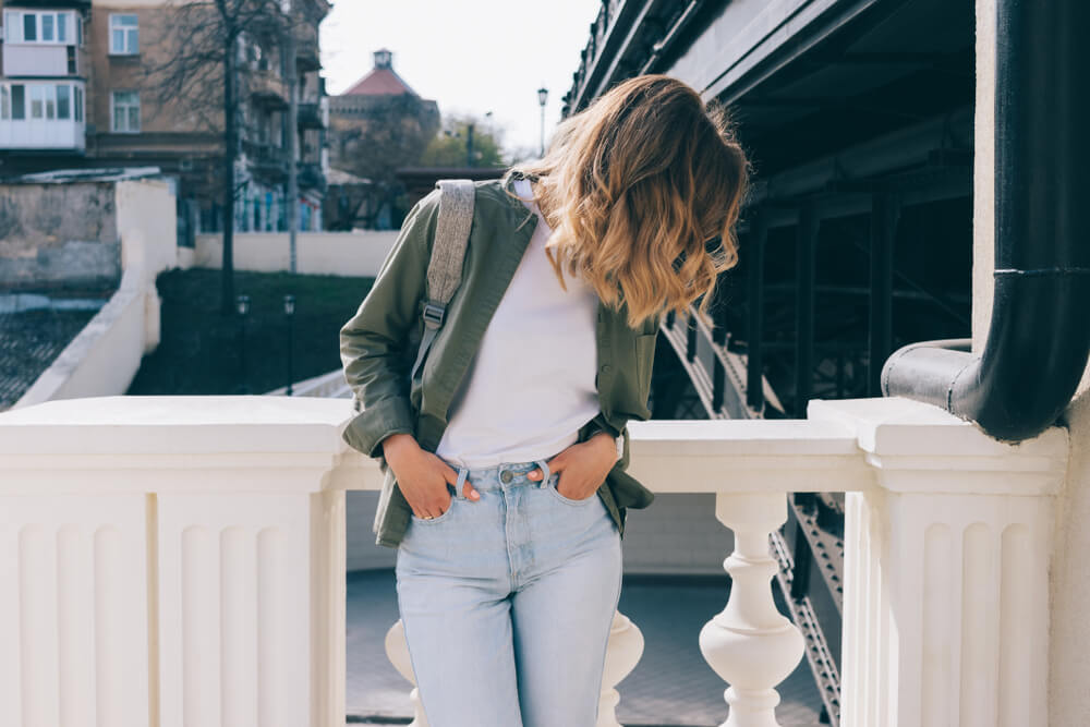 Woman with ombre hair