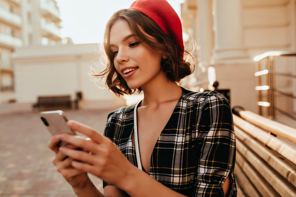 Woman with beret