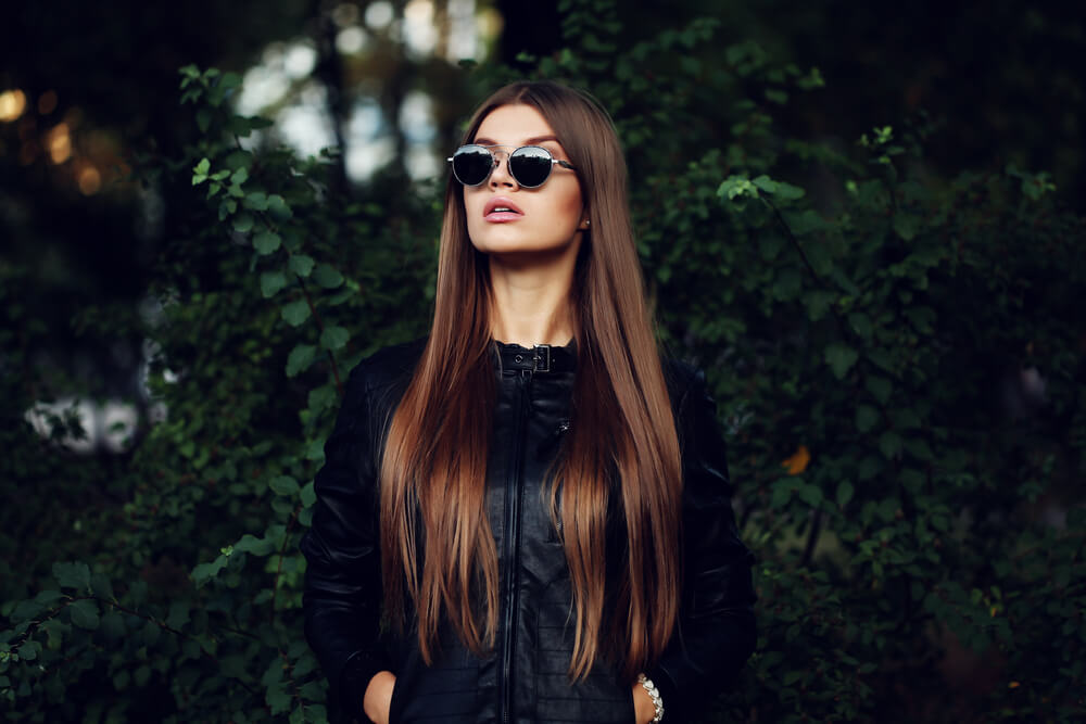 Woman with long hair