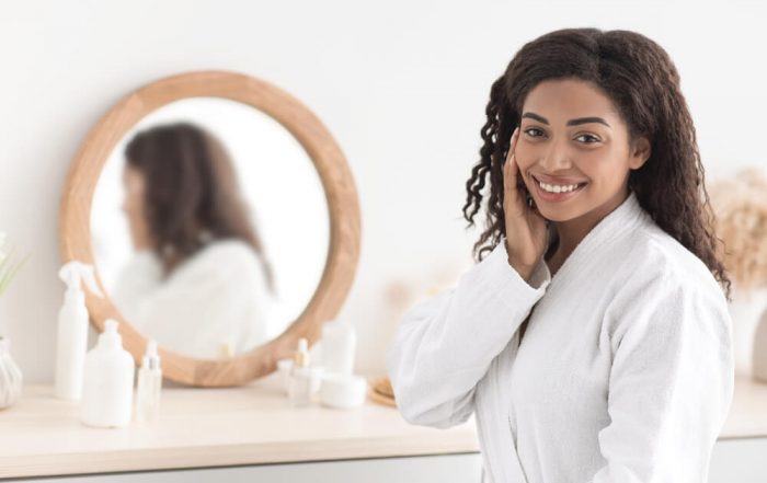 woman bathrobe