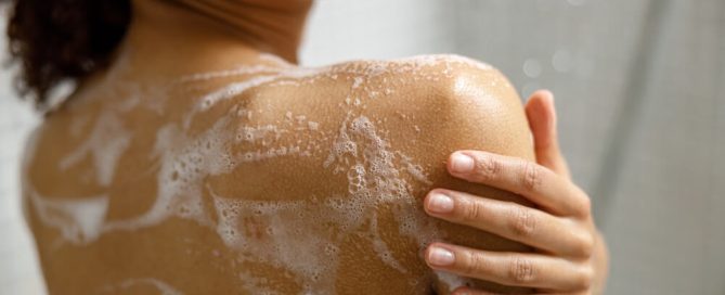 woman body wash