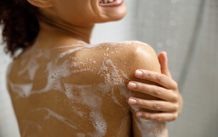 woman body wash