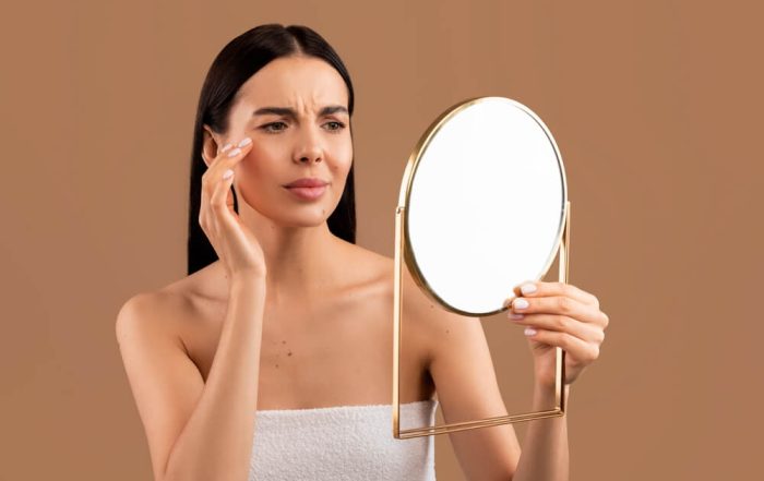 woman dull skin