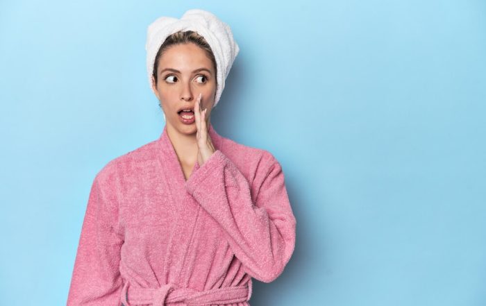 woman bathrobe