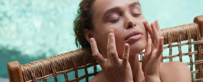 woman summer skincare