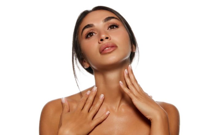 woman tiktok skincare